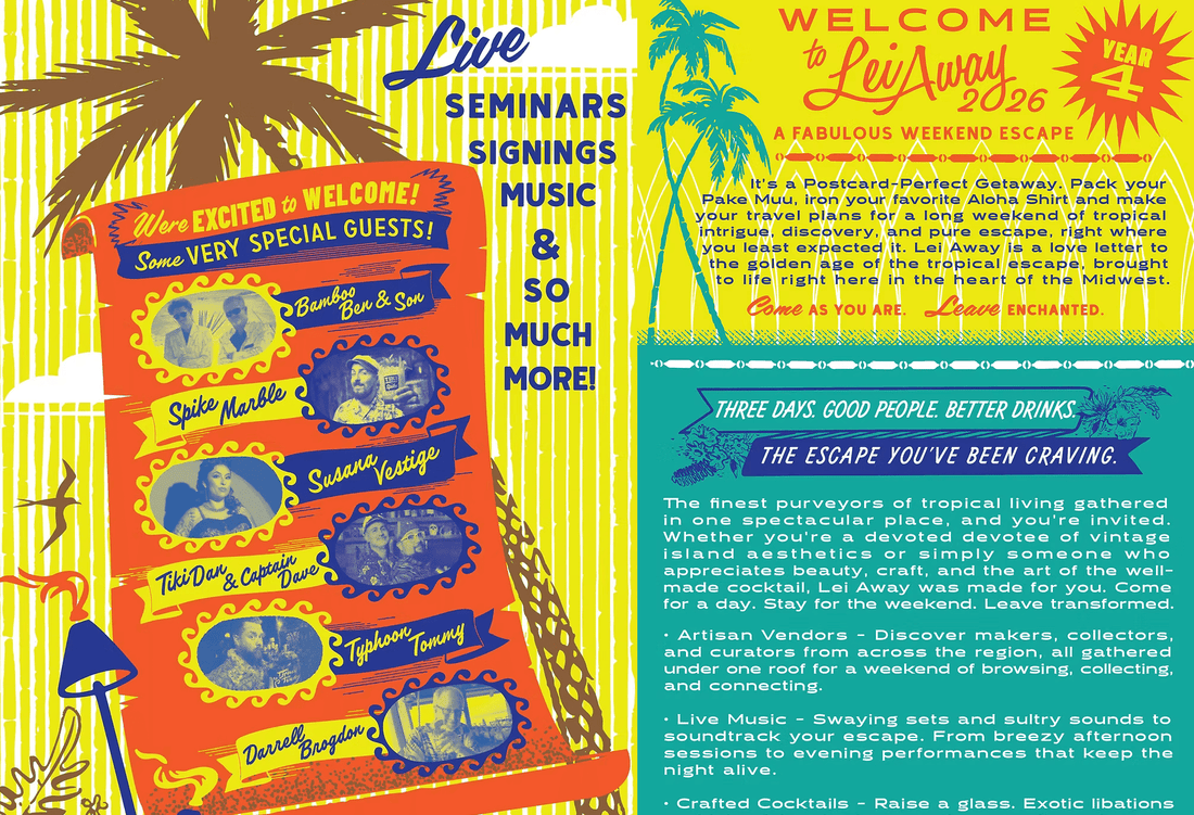 Time to pack our bags again soon and head to the Lei Away!! Sept.17-19 Kansas City, MO - Lorelei's Vintage