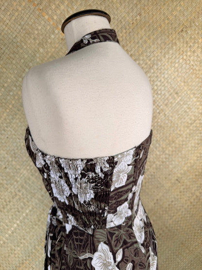 Lorelei's Vintage- Bali Hai Sarong Dress- The Royal Orchid Collection -Coconut