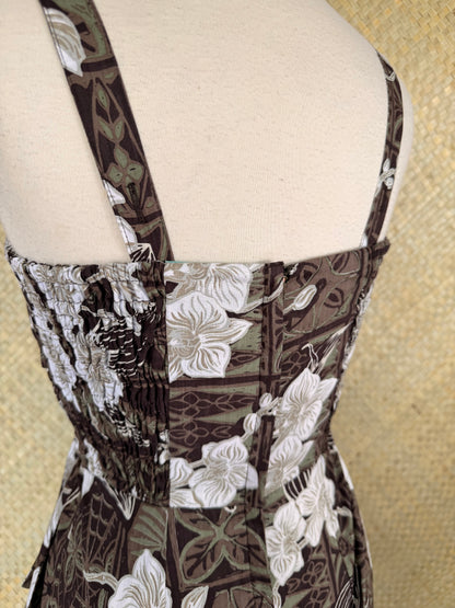 Lorelei's Vintage- Bali Hai Sarong Dress- The Royal Orchid Collection -Coconut
