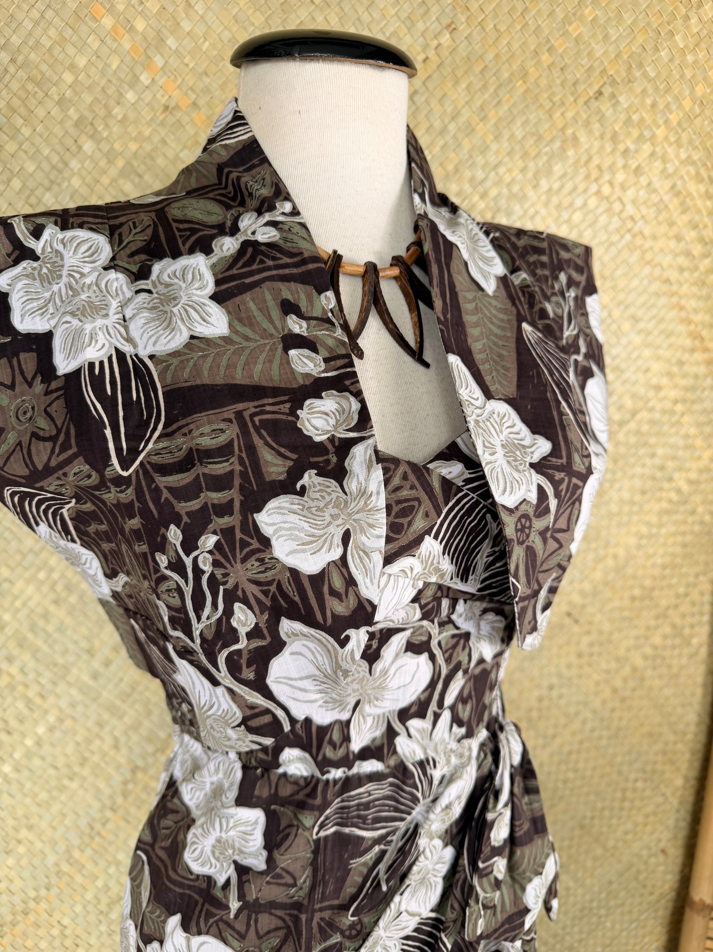 Lorelei's Vintage-Bali Hai Bolero- The Royal Orchid Collection- Coconut