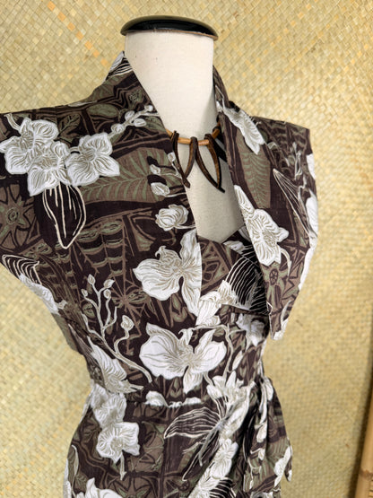 Lorelei's Vintage-Bali Hai Bolero- The Royal Orchid Collection- Coconut