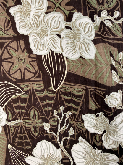 Lorelei's Vintage- Bali Hai Sarong Dress- The Royal Orchid Collection -Coconut