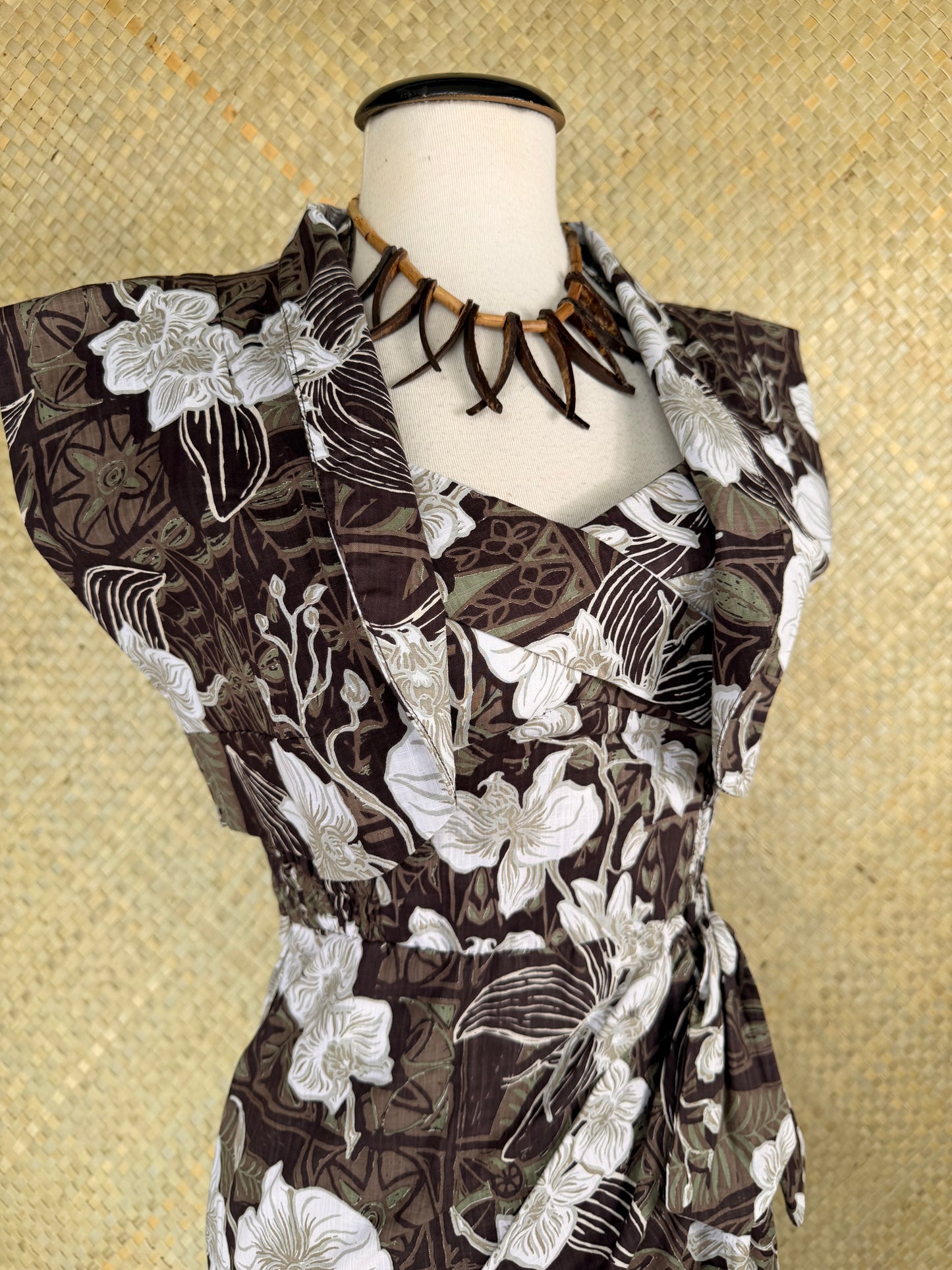 Lorelei's Vintage-Bali Hai Bolero- The Royal Orchid Collection- Coconut