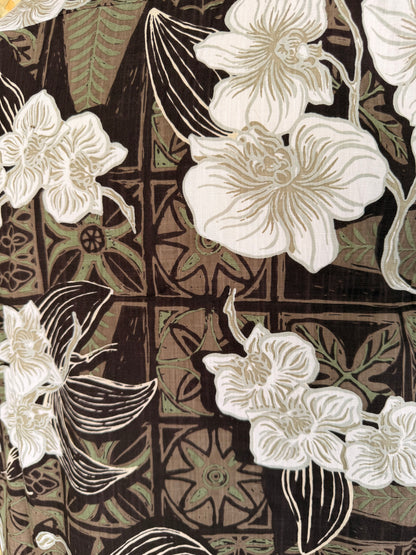 Jungle Cove Aloha Shirt- The Royal Orchid Collection- Coconut