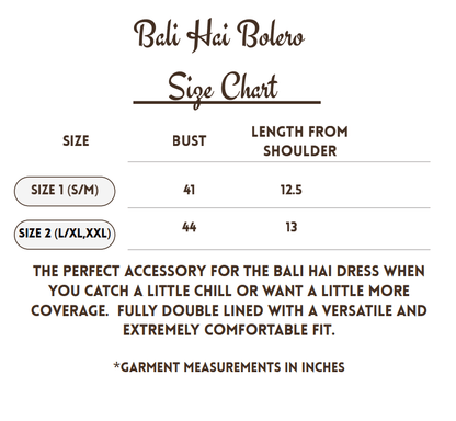 Bali Hai Bolero Shrug - Modern Tiki - Lorelei's Vintage