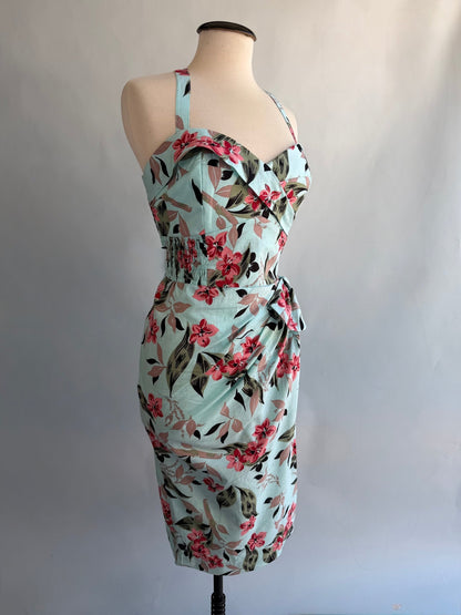 Bali Hai Sarong Dress- Bamboo Garden - Lorelei's Vintage