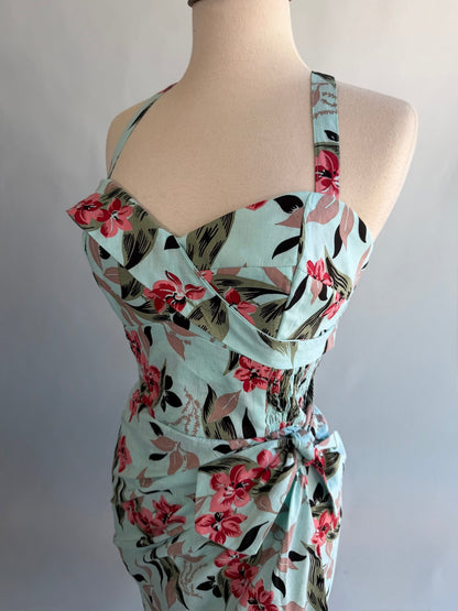 Bali Hai Sarong Dress- Bamboo Garden - Lorelei's Vintage