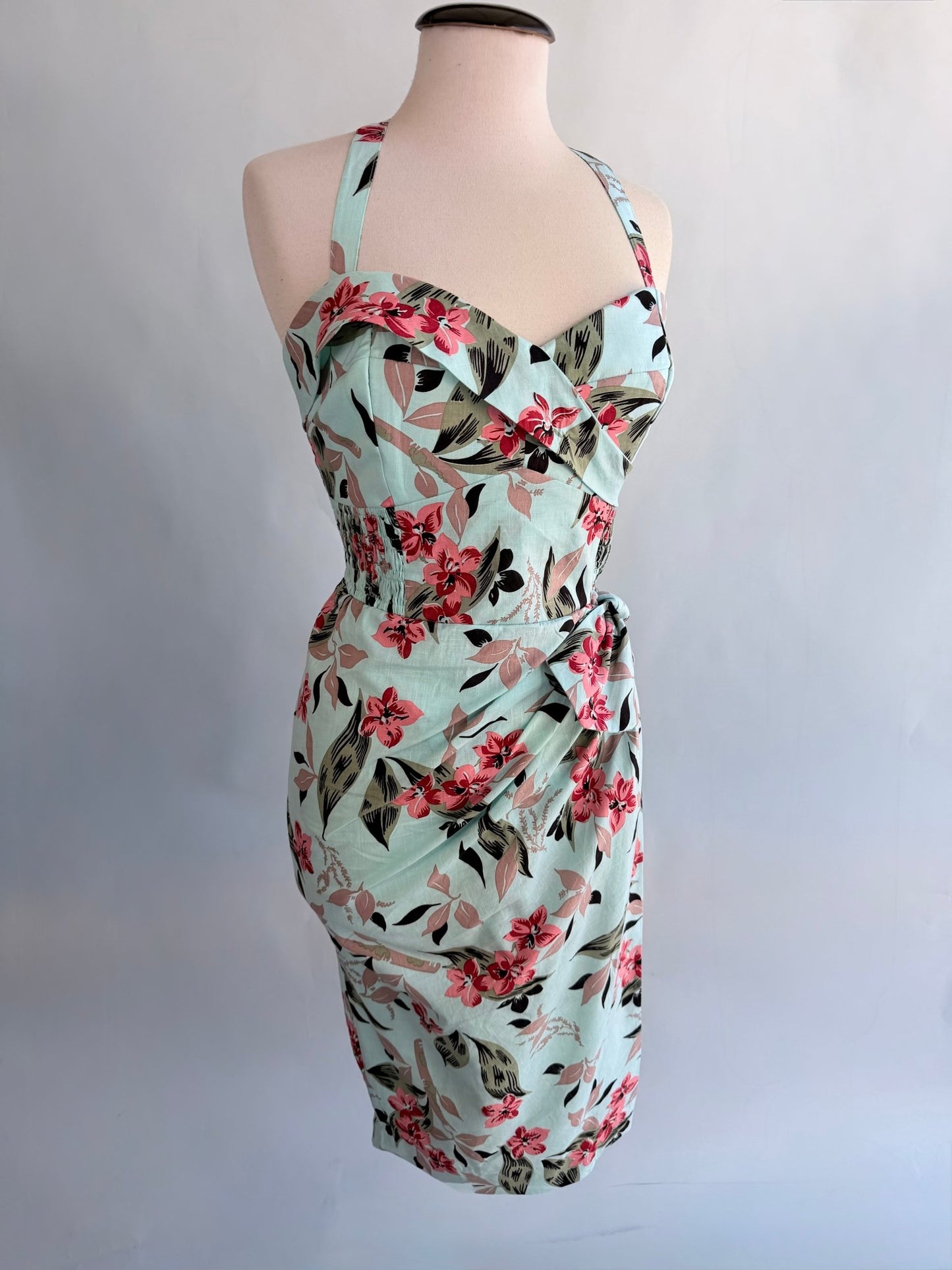 Bali Hai Sarong Dress- Bamboo Garden - Lorelei's Vintage