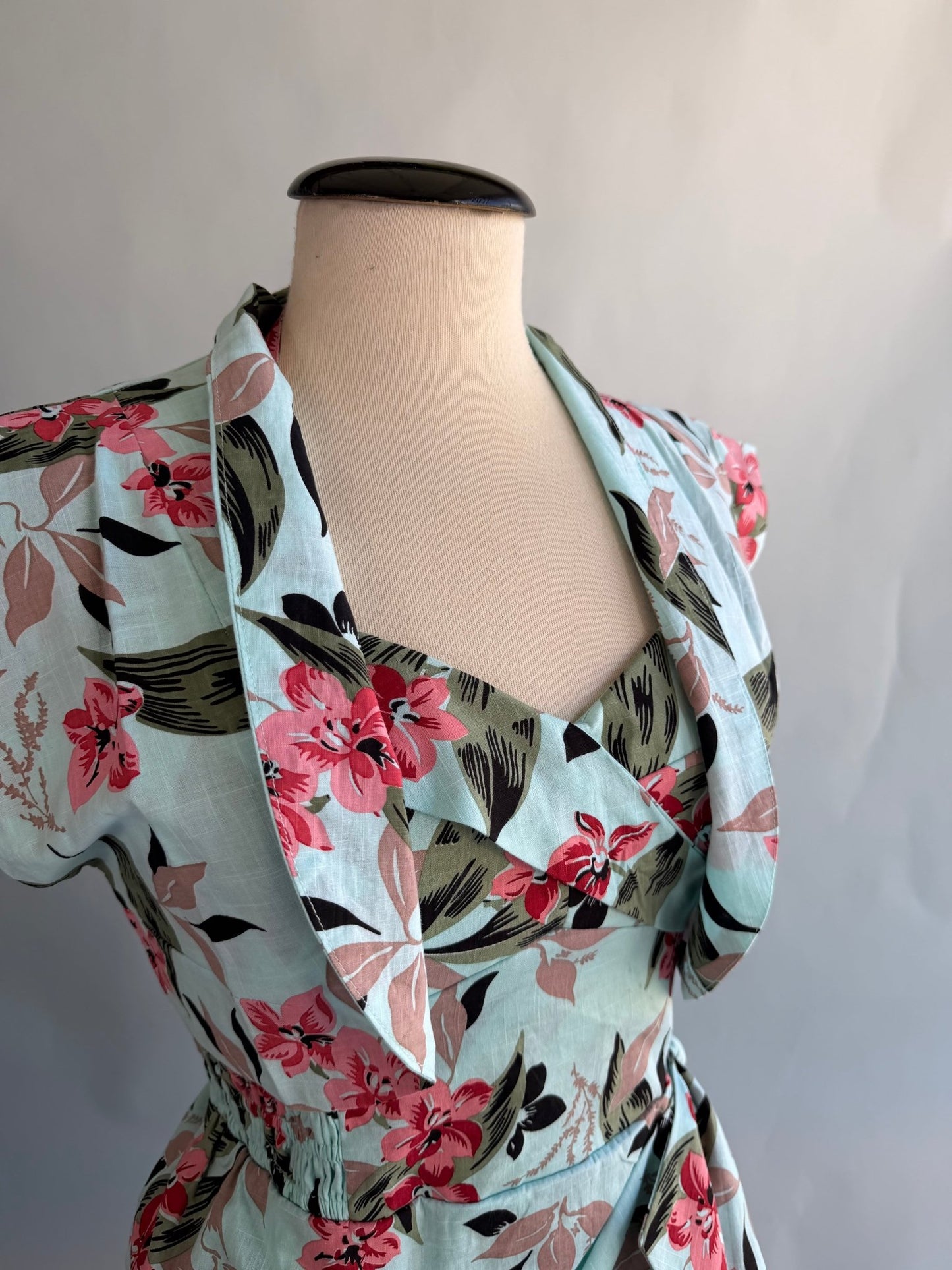 Bali Hai Sarong Dress- Bamboo Garden - Lorelei's Vintage