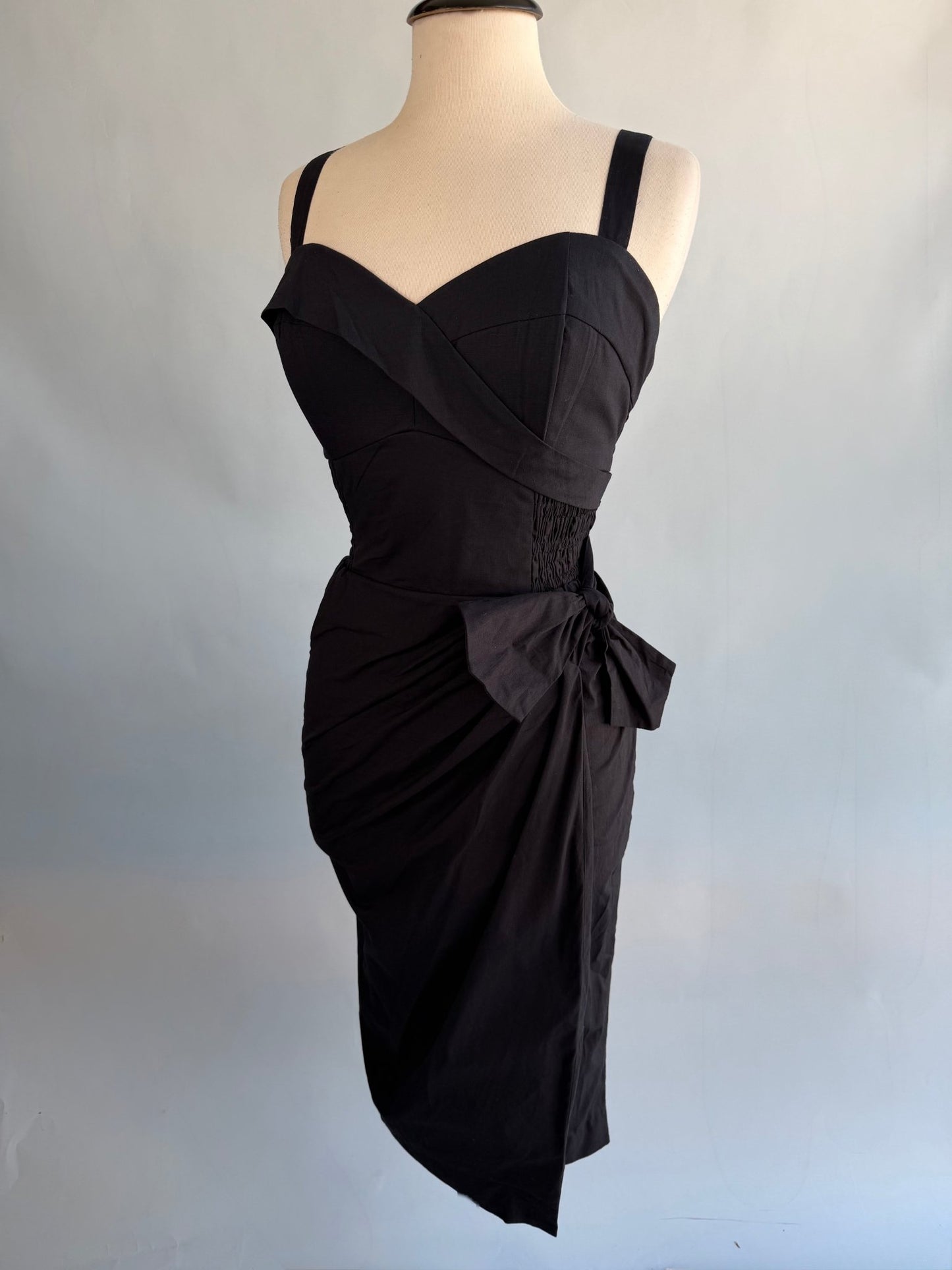 Bali Hai Sarong Dress - Jet Black - Lorelei's Vintage