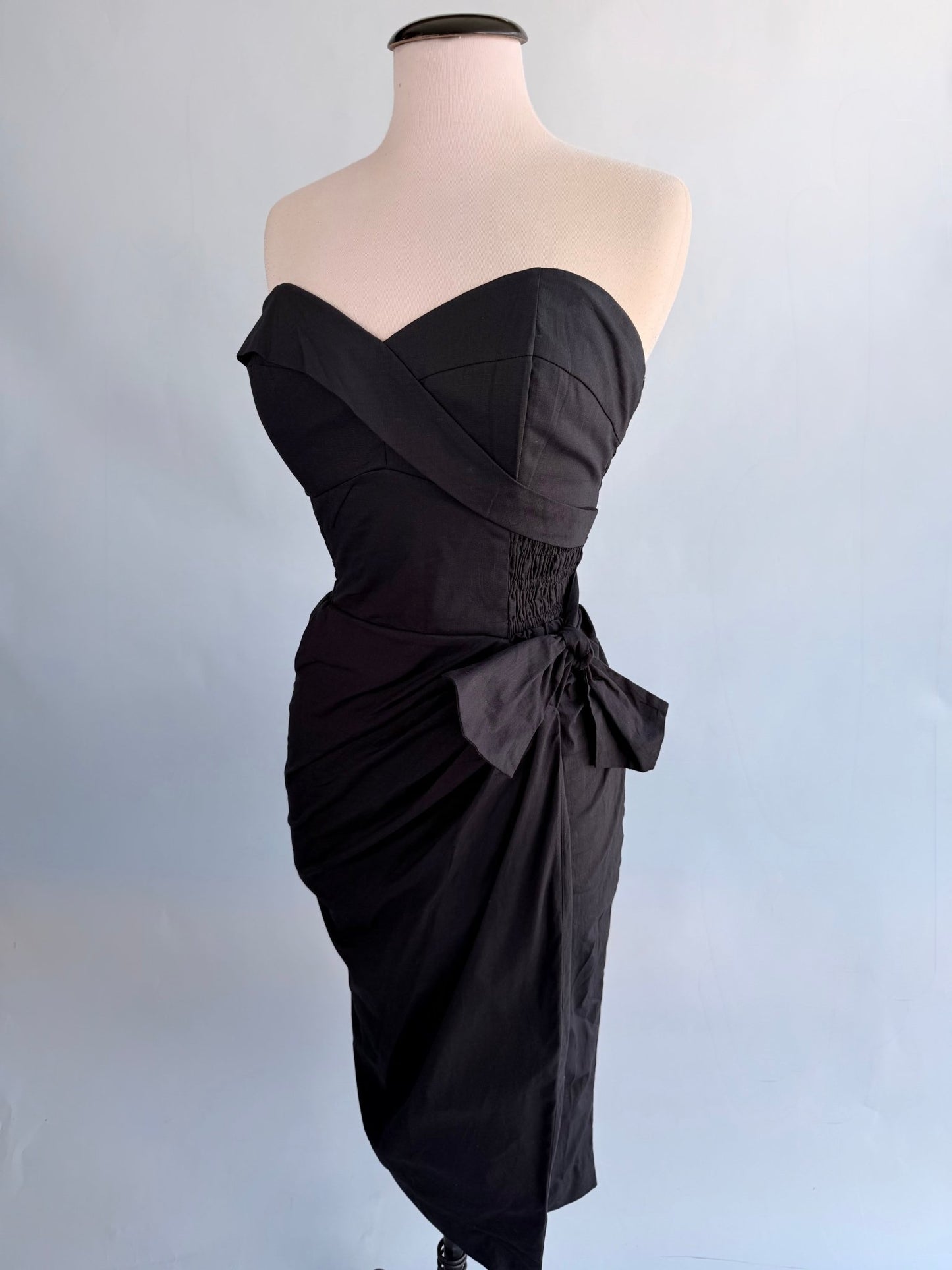 Bali Hai Sarong Dress - Jet Black - Lorelei's Vintage