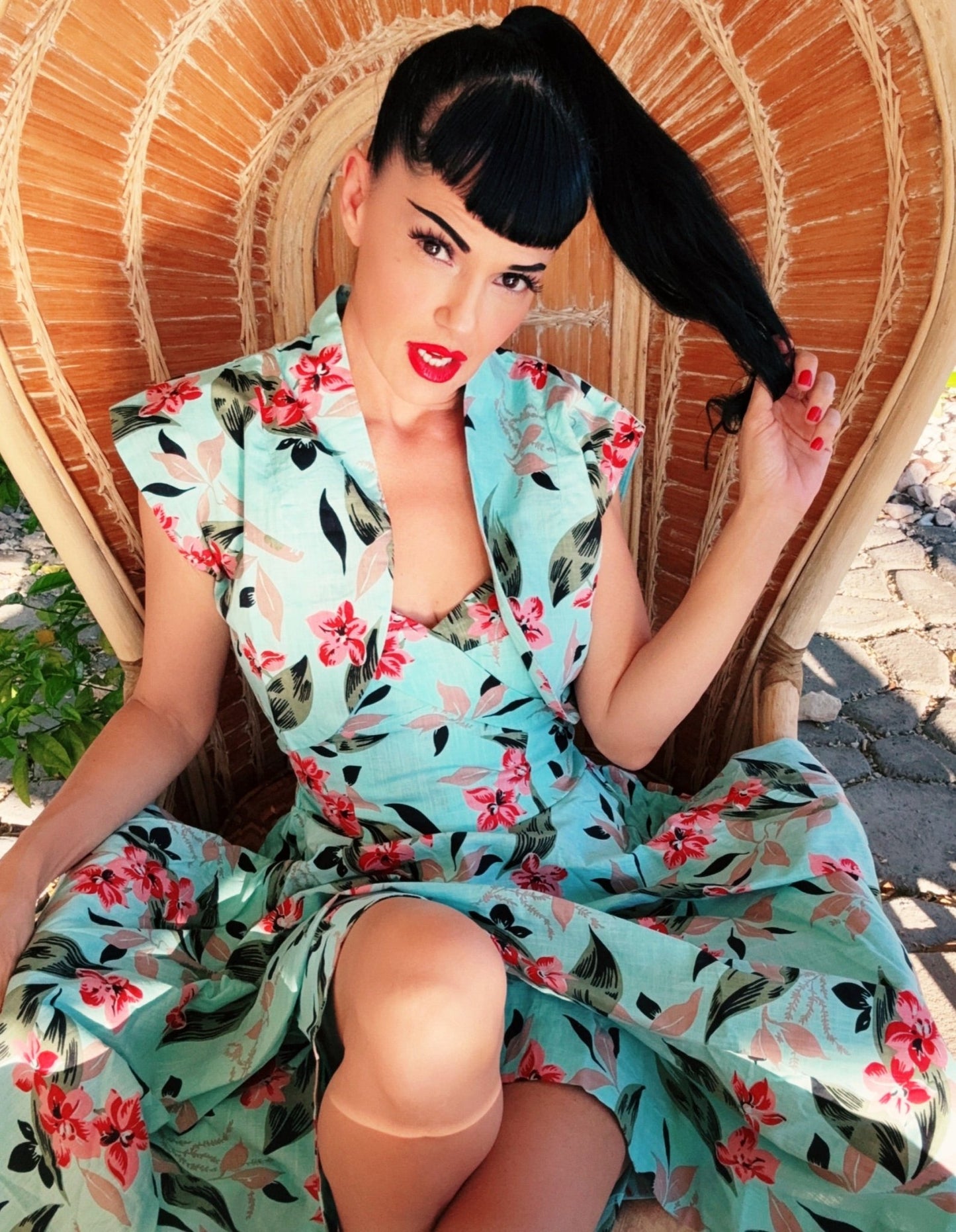 Lorelei’s Vintage Bali Hai Bolero Shrug – Bamboo Garden - Lorelei's Vintage