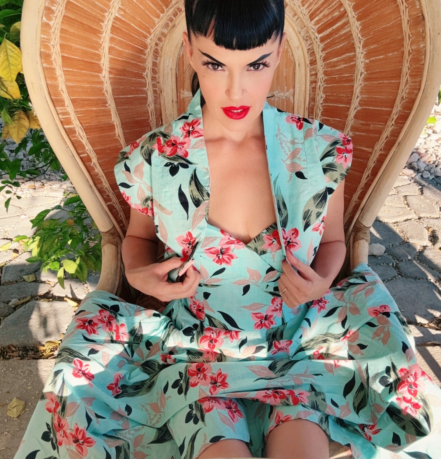 Lorelei’s Vintage Bali Hai Bolero Shrug – Bamboo Garden - Lorelei's Vintage
