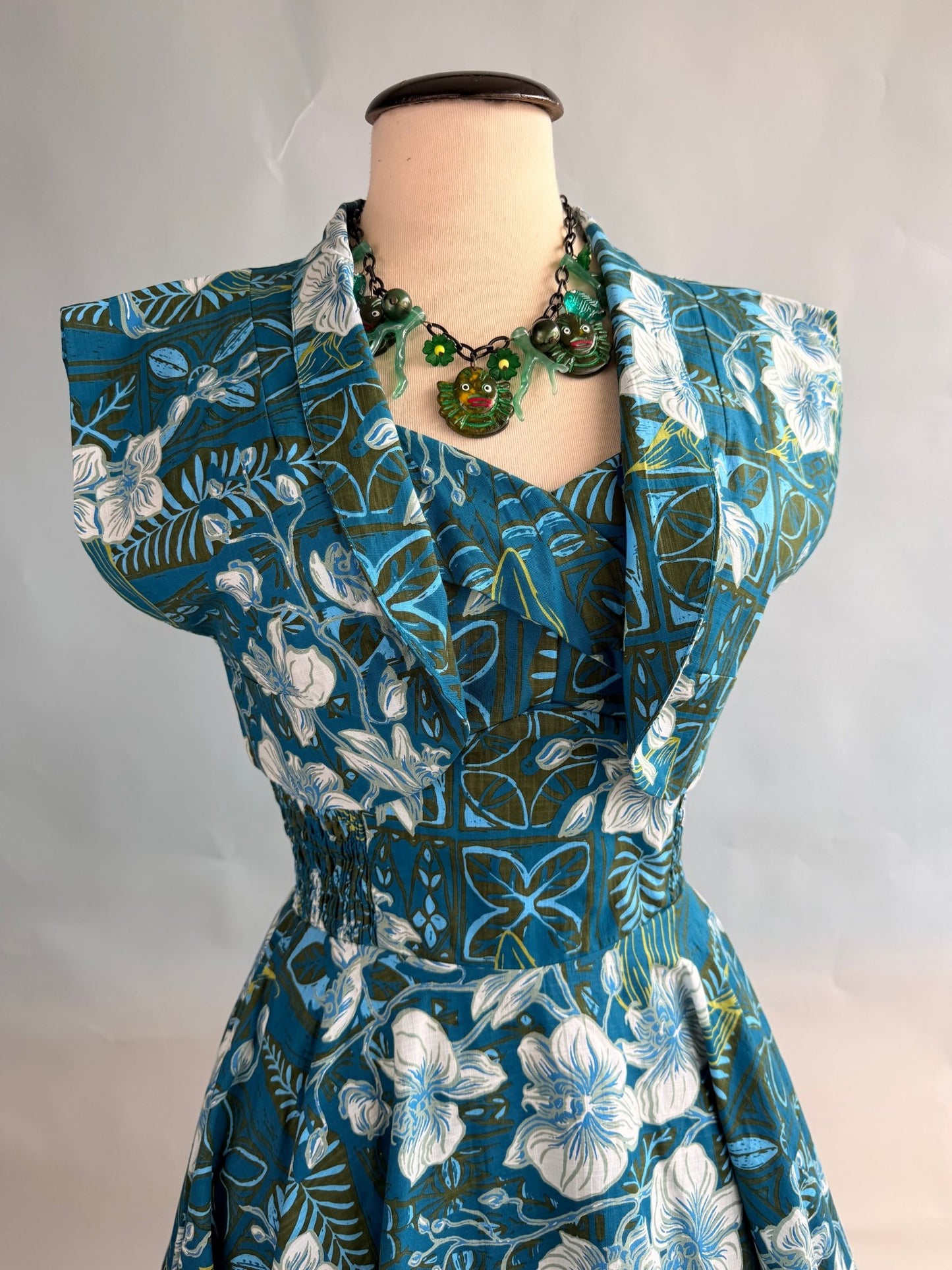Lorelei's Vintage-Bali Hai Bolero- The Royal Orchid Collection- Lagoon - Lorelei's Vintage