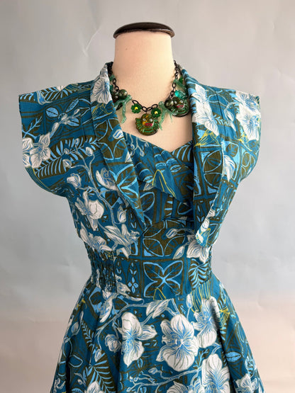 Lorelei's Vintage-Bali Hai Bolero- The Royal Orchid Collection- Lagoon - Lorelei's Vintage