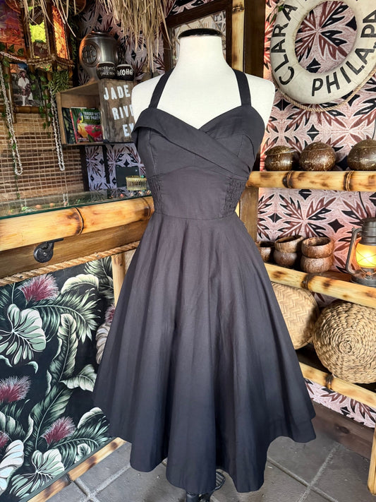 Lorelei's Vintage-Bali Hai Circle Dress- Jet Black - Lorelei's Vintage