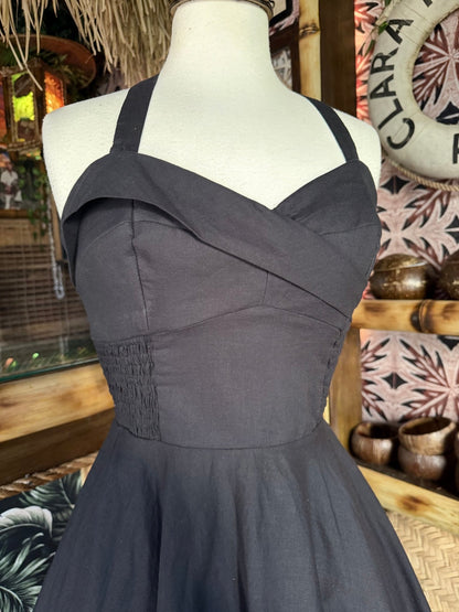 Lorelei's Vintage-Bali Hai Circle Dress- Jet Black - Lorelei's Vintage