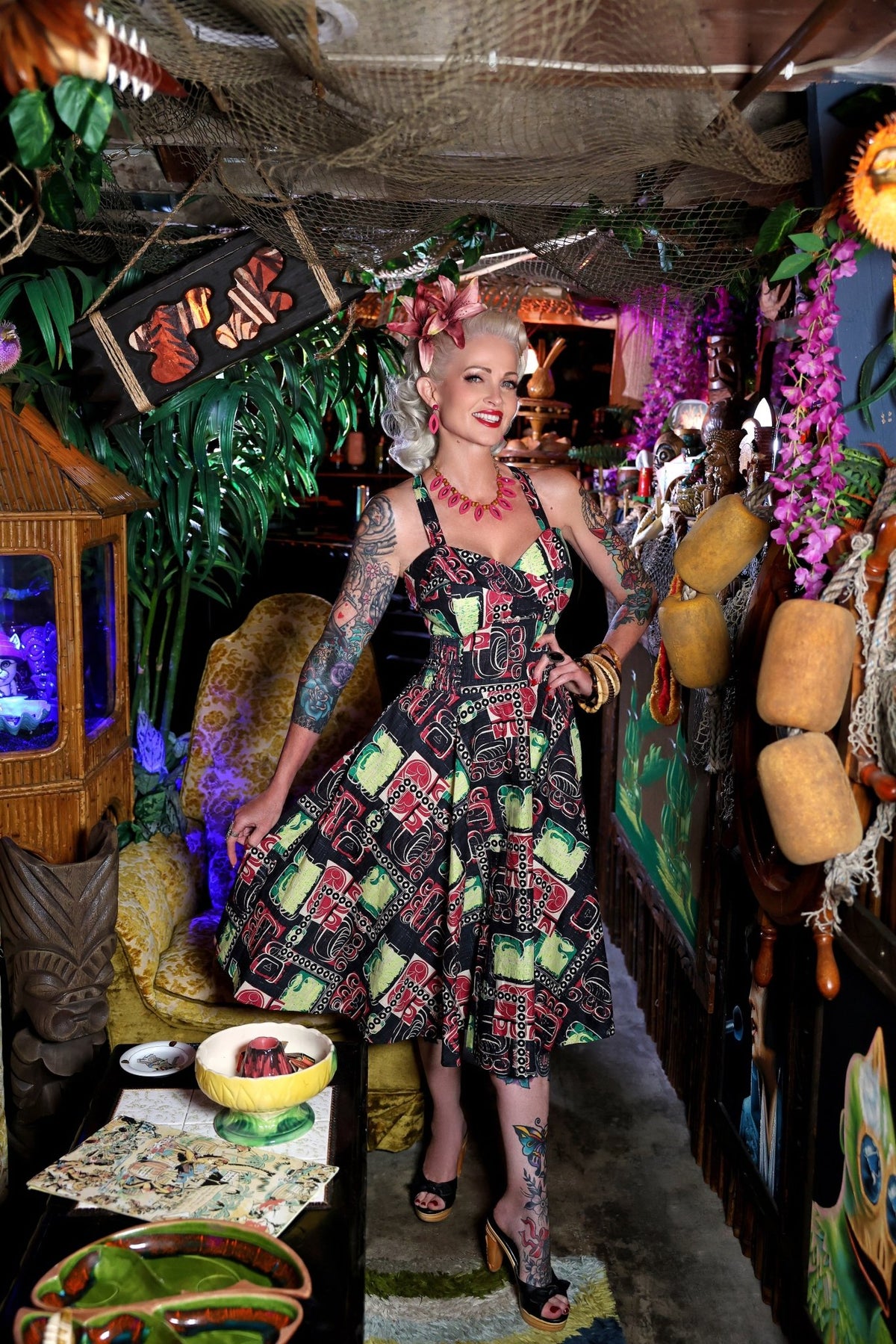 Lorelei’s Vintage Bali Hai Dress – Modern Tiki - Lorelei's Vintage
