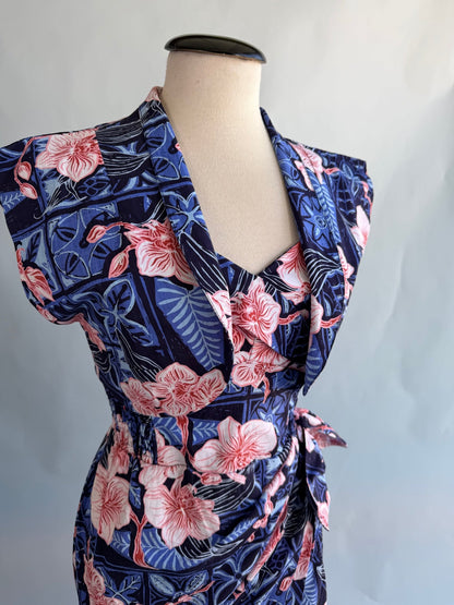 Lorelei's Vintage- Bali Hai Sarong Dress- The Royal Orchid Collection -Pink Shell - Lorelei's Vintage
