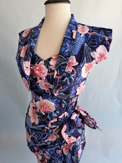 Lorelei's Vintage- Bali Hai Sarong Dress- The Royal Orchid Collection -Pink Shell - Lorelei's Vintage