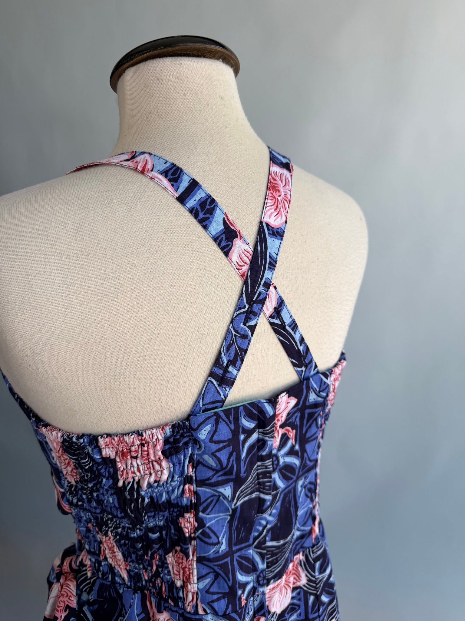 Lorelei's Vintage- Bali Hai Sarong Dress- The Royal Orchid Collection -Pink Shell - Lorelei's Vintage